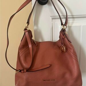 Michael Kors Aria Pebble Leather Sienna Pink Shoulder Bag